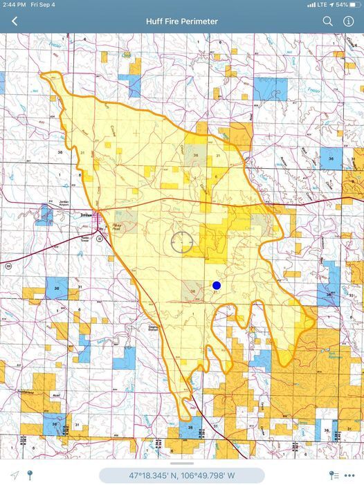 Huff Fire Map